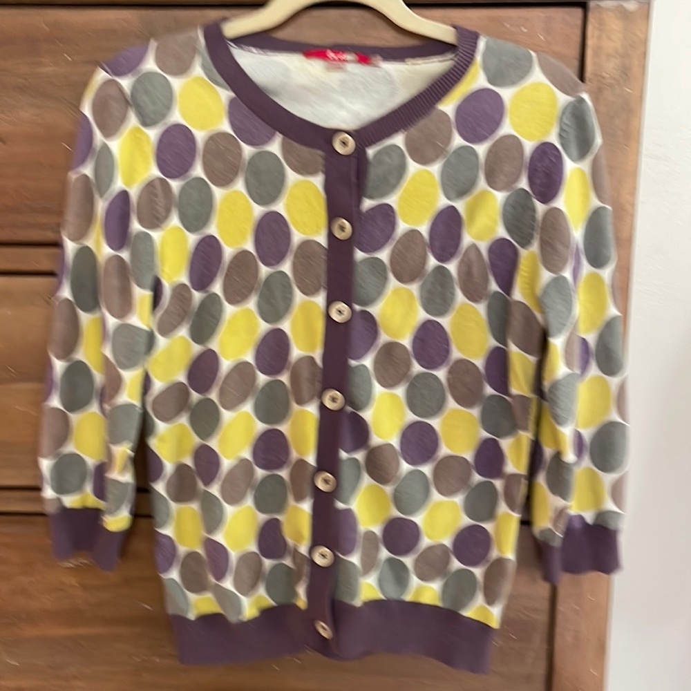Women’s Boden polka dot cardigan